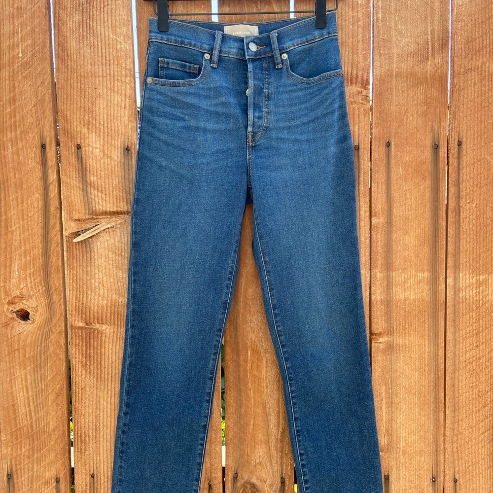 Everlane high-rise slim straight cigarette denim
